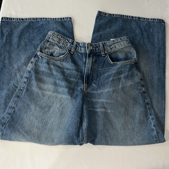 FREE PEOPLE WE THE FREE Waterfalls Baggy Wide Leg Jeans, 25 S - Picture 7 of 15